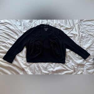 3/4 Cropped black open cardigan